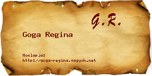 Goga Regina névjegykártya