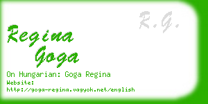 regina goga business card
